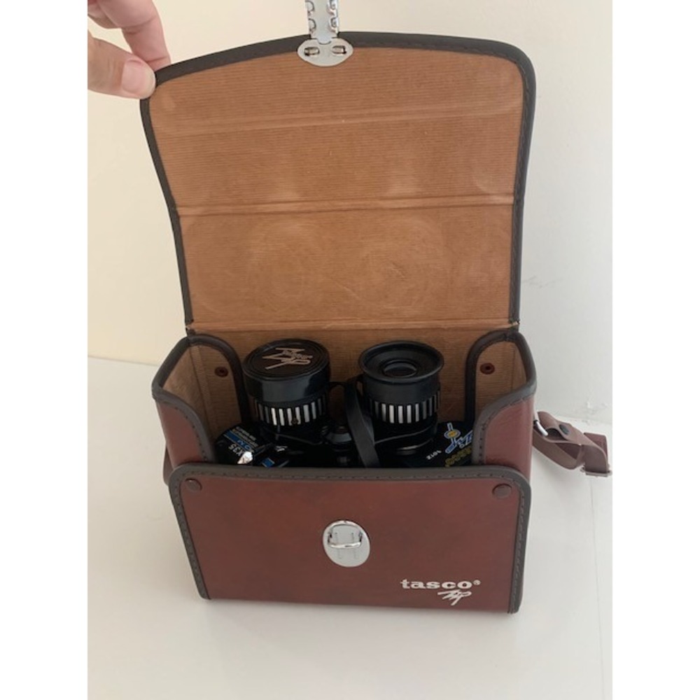 Tasco Zip 101Z Zoom Binoculars 7X-15X35mm with Case and Caps Vintage Optics
